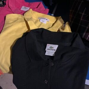 Lacoste Polo Shirt Set - Black, Yellow, Pink